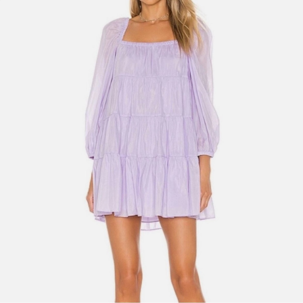 Alice + Olivia Rowan Babydoll Tiered Mini Dress Size Small